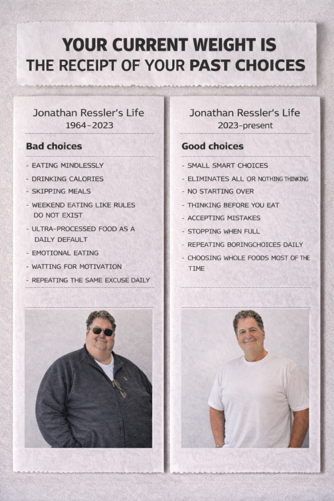Jonathan Ressler before and after receipts