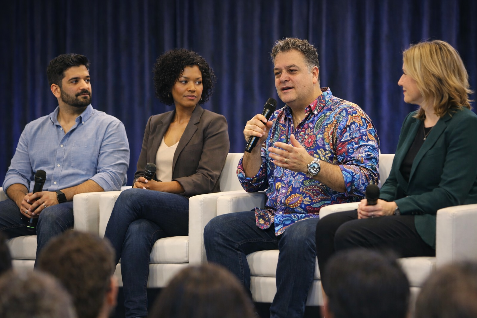Jonathan Ressler speaking on a panel discussion at SXSW